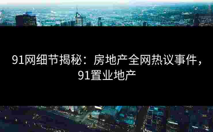 91网细节揭秘：房地产全网热议事件，91置业地产