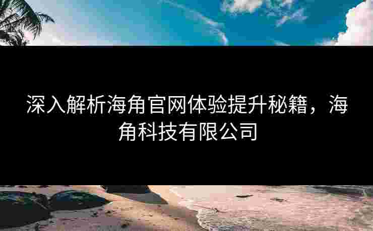 深入解析海角官网体验提升秘籍，海角科技有限公司