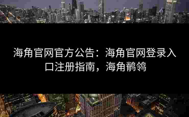 海角官网官方公告：海角官网登录入口注册指南，海角鹡鸰