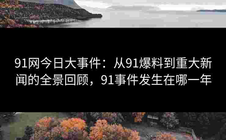 91网今日大事件：从91爆料到重大新闻的全景回顾，91事件发生在哪一年