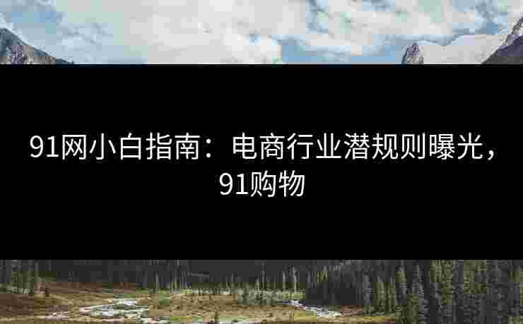 91网小白指南：电商行业潜规则曝光，91购物